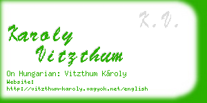 karoly vitzthum business card